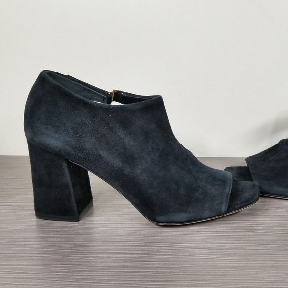 Via Spiga Eladine Open Toe Block-heel Booties, Black Suede, Womens Size 5.5 M - Picture 7 of 11